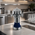 Thumbnail image #2 for Perlick Roma Countertop Glycol-Cooled 4-Faucet Draft Beer Tower with Blue Ceramic Skirt