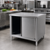 Thumbnail image #2 for Stainless Steel Enclosed Work Table with Sliding Doors, 60 x 30 x 36 Inches