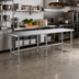 Thumbnail image #2 for Sapphire 108-Inch x 30-Inch Flat Top Open Base Stainless Steel Work Table with 6 Galvanized Legs