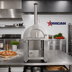 Thumbnail image #2 for Omcan Portable Wood Burning and Propane Gas Countertop Pizza Oven