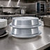Thumbnail image #2 for Vollrath Round Custom Stainless Steel Plate Cover for 10-1/16 to 11 Inch Plates