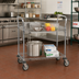 Thumbnail image #2 for Metro Super Erecta Heavy-Duty 2-Shelf Wire Utility Cart, 36W x 24D x 39H Inches, Chrome Plated