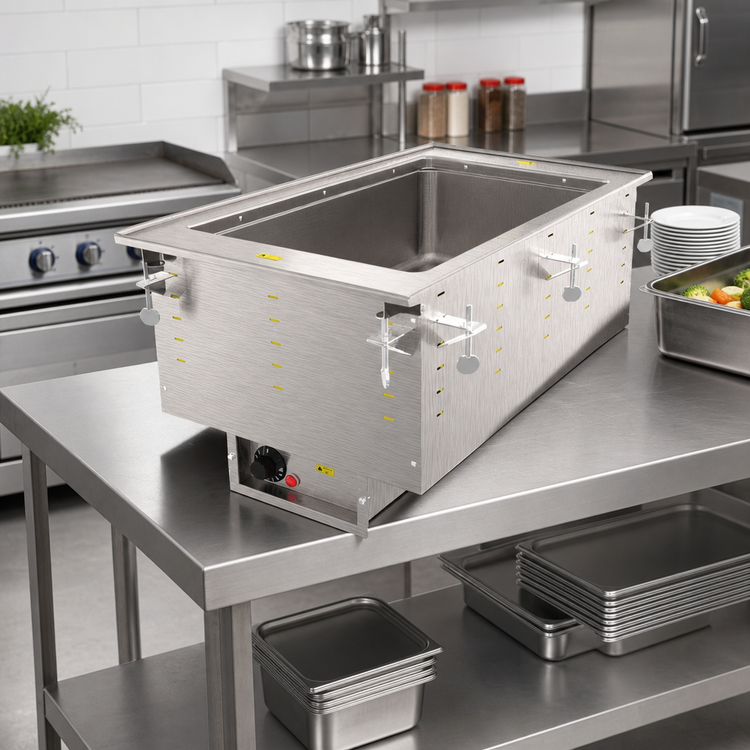 Product image #2 for Vollrath 3647110HD Single-Well Drop-In Hot Food Well for 12 x 20 Pans, Wet Operation, Thermostatic, 240V