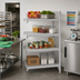 Thumbnail image #3 for Cambro Camshelving Premium 21 x 36 x 84 Stationary Add-On Polymer Shelving Unit, 4 Vented Shelves, Speckled Gray
