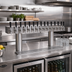 Thumbnail image #2 for Krowne Double T-Head Glycol-Cooled Countertop Beer Tower, 14 Faucet Capacity, 42-Inch Long Box, Brushed Stainless Steel
