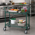 Thumbnail image #2 for Quantum 2-Shelf Wire Utility Cart with U-Handles, 60 x 24 x 37-1/2 Inches, Green Epoxy Antimicrobial Finish
