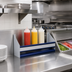 Thumbnail image #2 for Advance Tabco Prestige Signature Series 12-Inch Single-Tier Stainless Steel Speed Rail, 3-Bottle Capacity