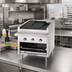 Thumbnail image #2 for Bakers Pride Dante Series 24-Inch Countertop Radiant Gas Charbroiler with Round Rod Grate