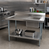 Thumbnail image #2 for BK Resources 60-Inch Stainless Steel Sink Table with Right-Side Prep Sink and Undershelf