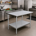 Thumbnail image #2 for Serv-Ware Standard Series 30 x 24 Inch Stainless Steel Work Table with 2-Inch Turnup