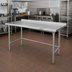 Thumbnail image #2 for John Boos Stallion 60 Inch x 24 Inch Stainless Steel Work Table with 1-1/2 Inch Rear Up-Turn