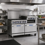 Thumbnail image #2 for Imperial (Middleby) Pro Series IR-G60-CC 60-Inch Gas Restaurant Range with Griddle and 2 Convection Ovens, Manual Controls