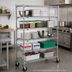 Thumbnail image #2 for Metro Super Erecta Super Adjustable 5-Shelf Wire Stem Caster Cart, 60 x 21 x 67-7/8 Inches, Chrome