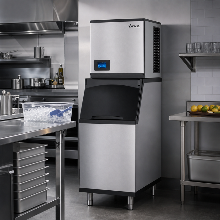 Product image #2 for True Ice Series Self-Contained Air-Cooled Full Dice Cube Ice Maker, Up to 550 lb. Daily Production