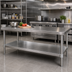 Thumbnail image #2 for Advance Tabco 18-Gauge Stainless Steel Work Table Undershelf for 48 x 36 Inch Tables