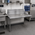 Thumbnail image #2 for Advance Tabco Special Value Series Left-Hand Straight Dish Table with 10-1/2 Inch Backsplash, 23 x 30 Inch, 304 Stainless Steel