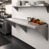 Thumbnail image #2 for Wall-Mount Stainless Steel Work Table, 72 x 30 Inches, 14-Gauge Top