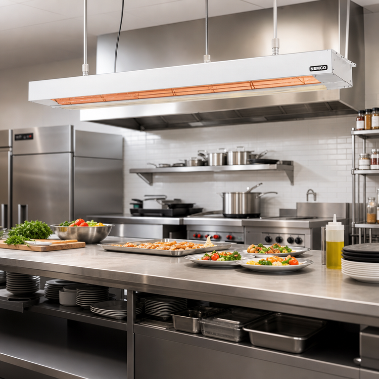 Product image #2 for Nemco 60-Inch Single Lighted Remote-Controlled Infrared Strip Heater, 208V
