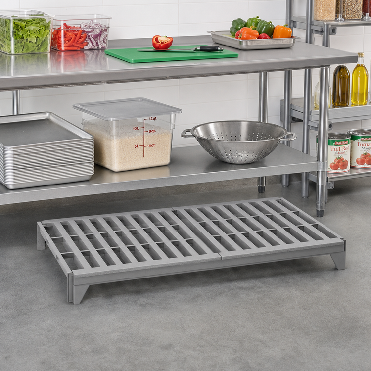 Product image #3 for Cambro Camshelving Premium Vented Polymer Shelf Kit, 24" x 60", Speckled Gray
