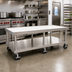 Thumbnail image #2 for Wolf 61-Inch Stainless Steel Equipment Stand with Marine Edge, Undershelf and 5-Inch Casters