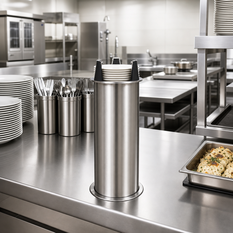 Product image #2 for Eagle Group Director's Choice Drop-In Unheated Shielded Round Plate Dish Dispenser