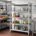 Thumbnail image #3 for Cambro Camshelving Premium Stationary 4-Tier Starter Unit, 21 x 60 x 84 Inches, Vented and Solid, Speckled Gray