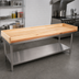 Thumbnail image #2 for John Boos Edge Grain Maple Bakers' Table Top with 4-Inch Backsplash, 144 x 30 x 1-3/4 Inches