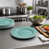 Thumbnail image #3 for Grove 9-Inch Aqua Round Wide Rim Melamine Salad Plate