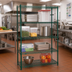 Thumbnail image #2 for Redipak 4-Tier Wire Shelving Unit, 36 x 24 x 63 Inches, Green Epoxy