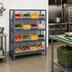 Thumbnail image #2 for Quantum Heavy-Duty Stationary Wire Shelving Unit, 18-Inch Deep x 36-Inch Wide x 39-Inch High, with 16 Clear Bins