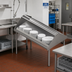 Thumbnail image #2 for John Boos Double-Sided Solid Stainless Steel Sorting Shelf for Soiled Dish Tables, 72 x 30-1/2 Inches