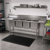 Thumbnail image #2 for Eagle Spec-Master FN2064-4-24-14/3 Four-Compartment Coved Corner Stainless Steel Sink with Dual 24-Inch Drainboards