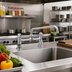 Thumbnail image #2 for equip 8-Inch Center Deck-Mount Manual Faucet with 10-Inch Swing Nozzle and Lever Handles