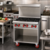 Thumbnail image #2 for American Range 36-Inch Gas Restaurant Range with 6 Open Burners and Storage Base