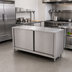 Thumbnail image #2 for John Boos 84-Inch x 24-Inch Stainless Steel Enclosed Work Table with Sliding Doors