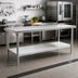 Thumbnail image #2 for Eagle Spec-Master Marine Series 14-Gauge Stainless Steel Work Table with Adjustable Undershelf, 144 x 30 Inches