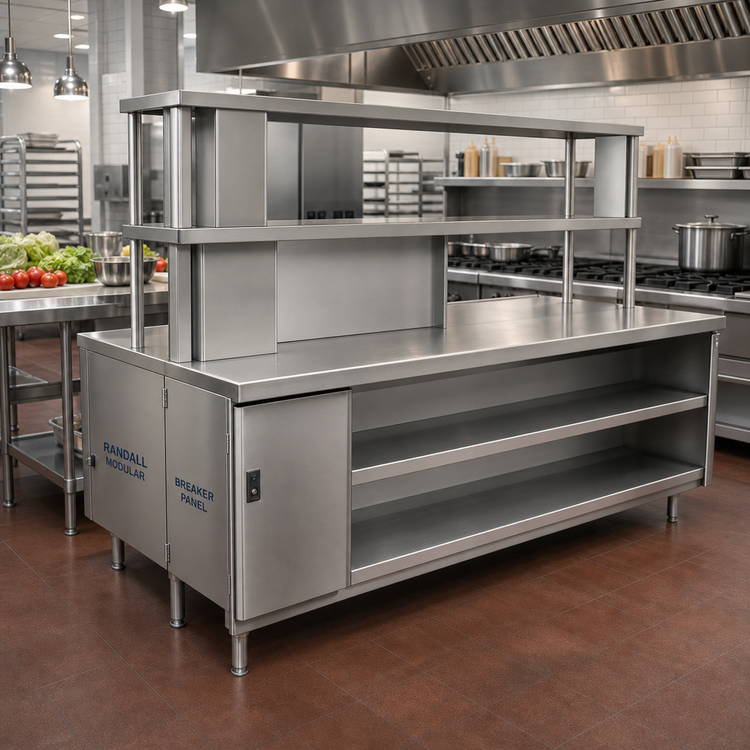 Product image #2 for Randell Modular Chef Service Counter Right Section With Breaker Panel, 67-1/2 Inch Wide, Stainless Steel