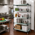 Thumbnail image #2 for Quantum Solid Stainless Steel Shelving Starter Kit with 5 Shelves, 42 x 14 x 74 Inches