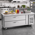Thumbnail image #2 for Beverage-Air WTFCS60HC-64 64-Inch Two-Drawer Extended-Top Chef Base Freezer