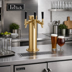 Thumbnail image #2 for Perlick Corporation EA2100-3TF 3-Faucet Air-Cooled Countertop Brass Draft Tower