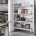 Thumbnail image #2 for Fermostock 4-Tier Corner Expansion Shelving Unit with Polymer Inserts, 38W x 14D x 66H