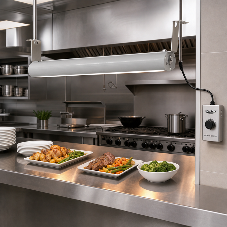Product image #2 for Vollrath 66-Inch Low Profile Unlighted Strip Heat Lamp with Remote Infinite Switch