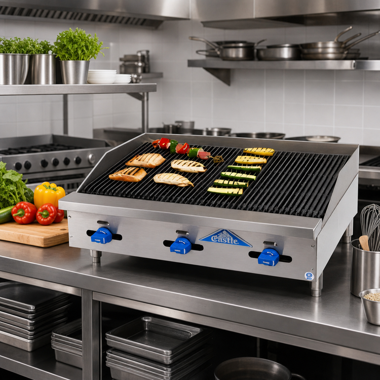 Product image #2 for Comstock-Castle Castle Series 36-Inch Countertop Gas Char-Broiler with Radiant Heat