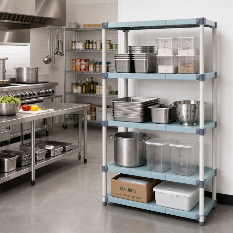 Product image #2 for MetroMax Q 4-Shelf Starter Polymer Shelving Unit, 36 Inch Wide x 24 Inch Deep x 63 Inch High
