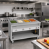 Thumbnail image #2 for Thurmaduke TEHF-60SS 60-Inch Mobile Electric Hot Food Unit with 4 Wells