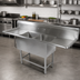 Thumbnail image #2 for John Boos Pro-Bowl 2-Compartment Stainless Steel Sink with Left and Right Drainboards