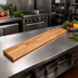 Thumbnail image #2 for John Boos 72 Inch x 8 Inch Steam Table Cutting Board, Edge Grain Northern Hard Rock Maple, 1-3/4 Inch Thick