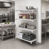 Thumbnail image #3 for Cambro Camshelving Premium 84-Inch High Add-On Shelving Unit, 18-Inch Deep x 54-Inch Wide, 4 Vented Shelves, Speckled Gray