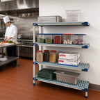 Thumbnail image #2 for Metro MetroMax 4 AX336G4 36"W x 18"D x 74"H 4-Shelf Blue All-Polymer Add-On Shelving Unit
