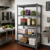 Thumbnail image #2 for Cambro Camshelving Basics Plus 21 x 36 x 84-Inch 4-Tier Starter Shelving Unit, Vented, Brushed Graphite